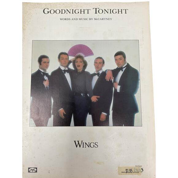 Goodnight Tonight Sheet Music 1979 Wings McCartney - Picture 2 of 6